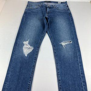Lucky Brand Jeans Women's 29 Sienna Slim Boyfriend Distressed Blue Denim Pants